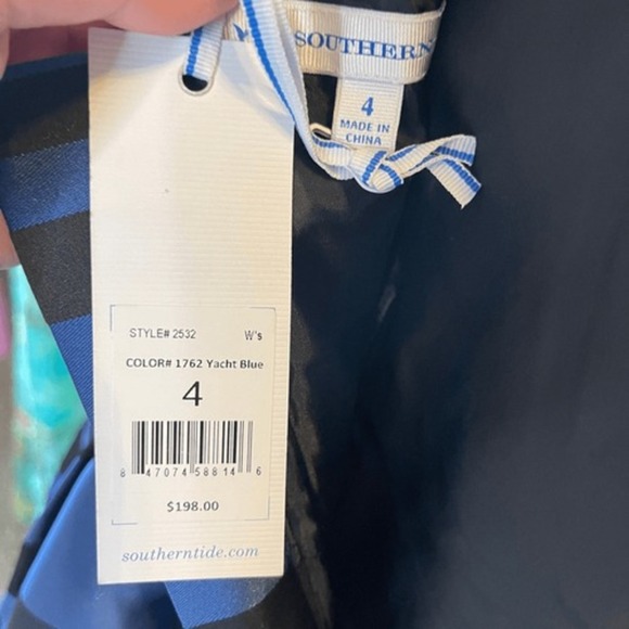 NWT SOUTHERN TIDE Yacht Blue Fit & Flare Cocktail Dress, Size 4.‎ $198 - Picture 8 of 9